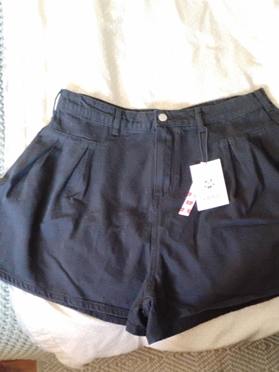 Cider Pants - *nwt* cider black pleated denim women's size 0xl shorts